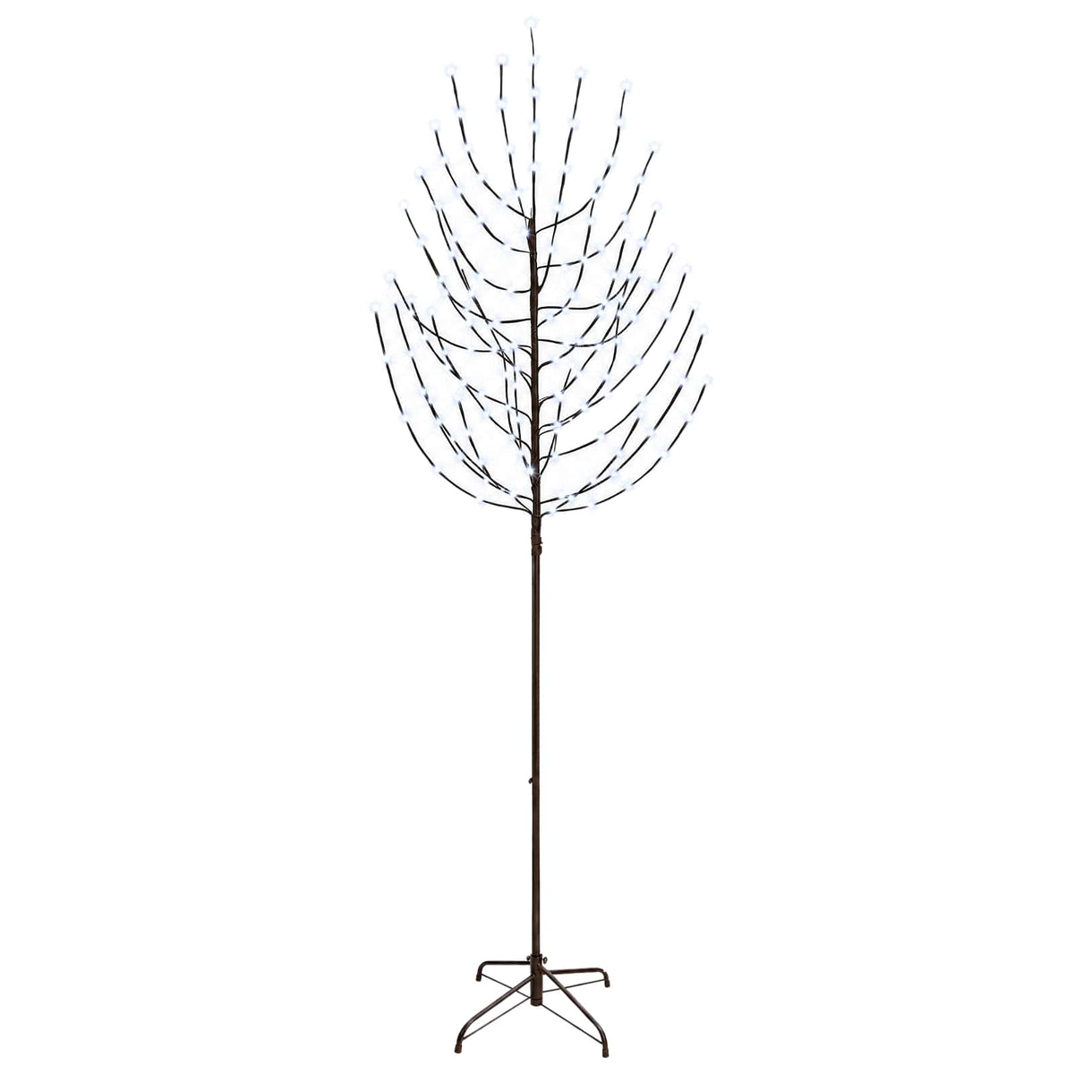 LED božićno drvce Crna 47 x 210 cm Čelik 180 LED lampica