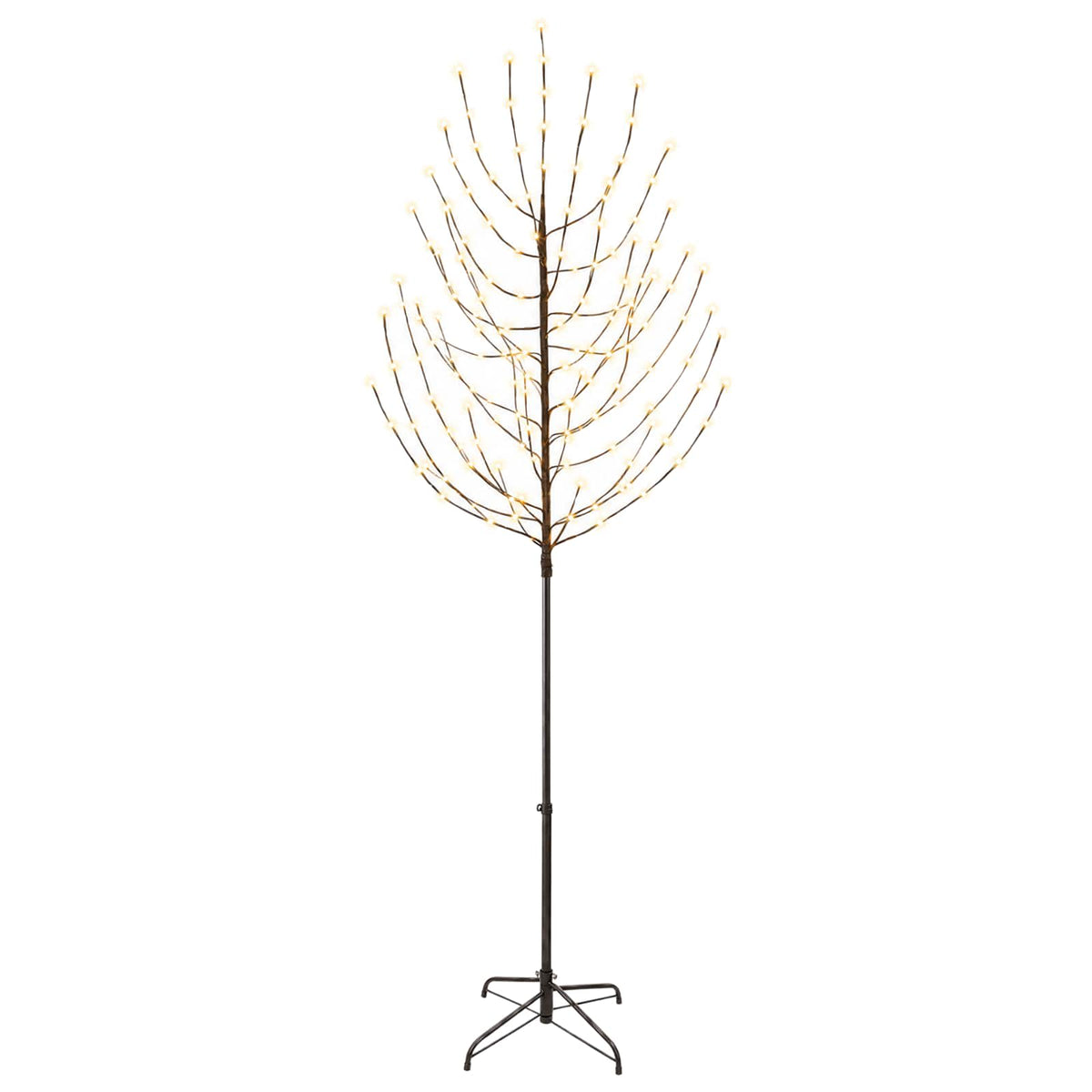 LED božićno drvce Crna 47 x 210 cm Čelik 180 LED lampica