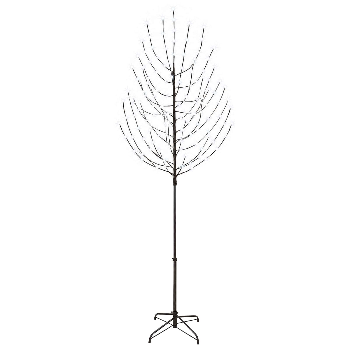 LED božićno drvce Crna 47 x 210 cm Čelik 180 LED lampica