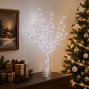 LED bakrena ukrasna božićna grana 3 kom. Smeđa 62 cm Čelik