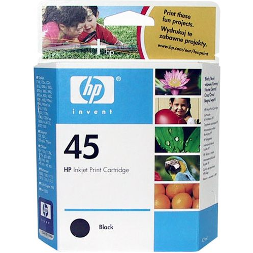 HP 45 Large Black Original Ink Cartridge spremnik s tintom 1 kom Crno