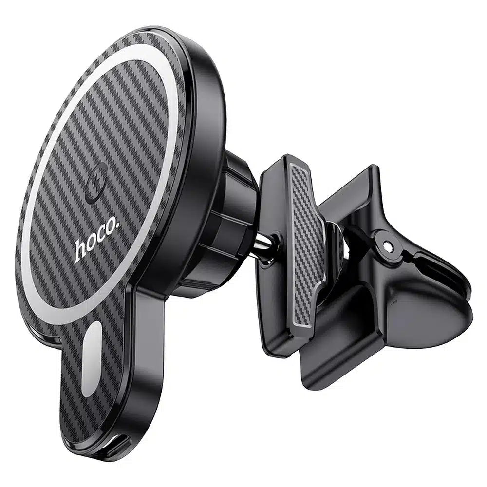 HOCO auto držač za ventilacijsku rešetku s induktivnim punjenjem podržava punjenje s MagSafe 15W CA85 crna