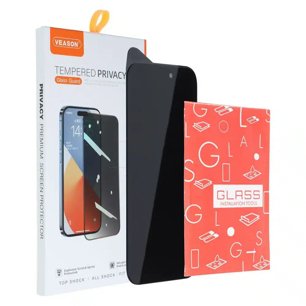 Kaljeno staklo 6D Pro Veason Privacy Glass – za iPhone 14 Pro Max crno