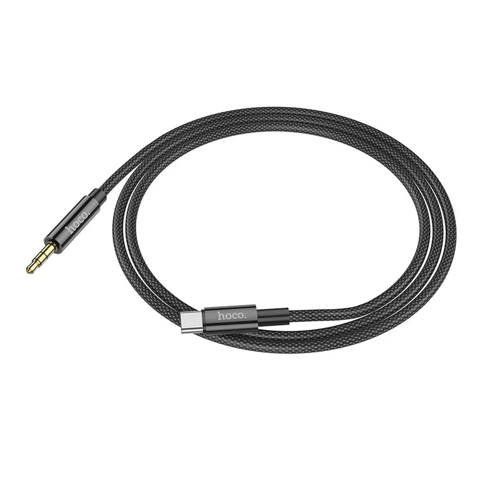 HOCO AUX Audio Jack kabel 3,5 mm na Type-C UPA19 1 m crni
