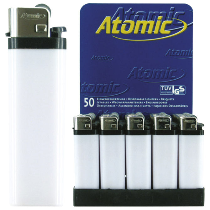 Vžigalnik enkratni sijajni atomic reibrad trober 3937105 beli