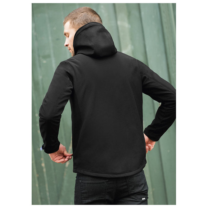 JAKNA ZIP MUŠKA B&C HOODED SOFTSHELL CRNA 3XL