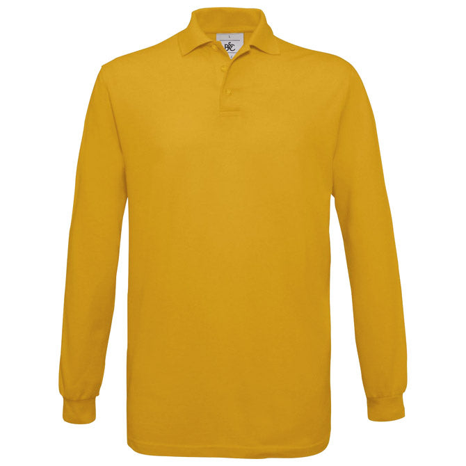 MAJICA DUGI RUKAVI B&C SAFRAN POLO LSL 180G ZLATNA ŽUTA 2XL!!
