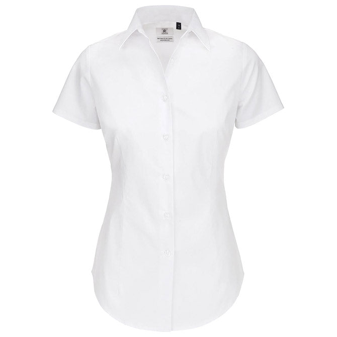 KOŠULJA ŽENSKA KRATKI RUKAVI B&C BLACK TIE 135G BIJELA XL-EOL!!
