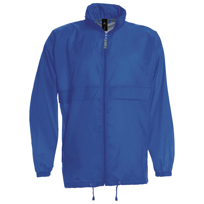 VJETROVKA S KAPULJAČOM ZIP UNISEX B&C SIROCCO ZAGREBAČKO PLAVA XL