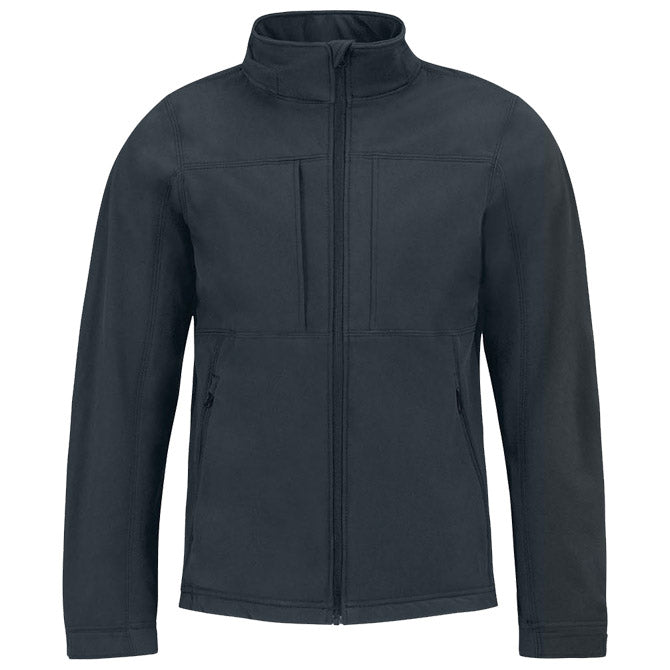 JAKNA ZIP MUŠKA B&C HOODED SOFTSHELL TAMNO PLAVA 3XL