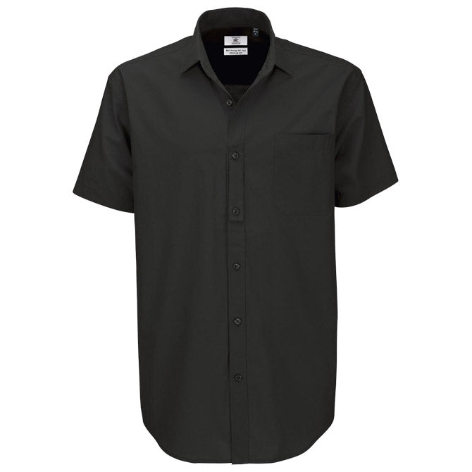 KOŠULJA MUŠKA KRATKI RUKAVI B&C HERITAGE 125G CRNA 2XL