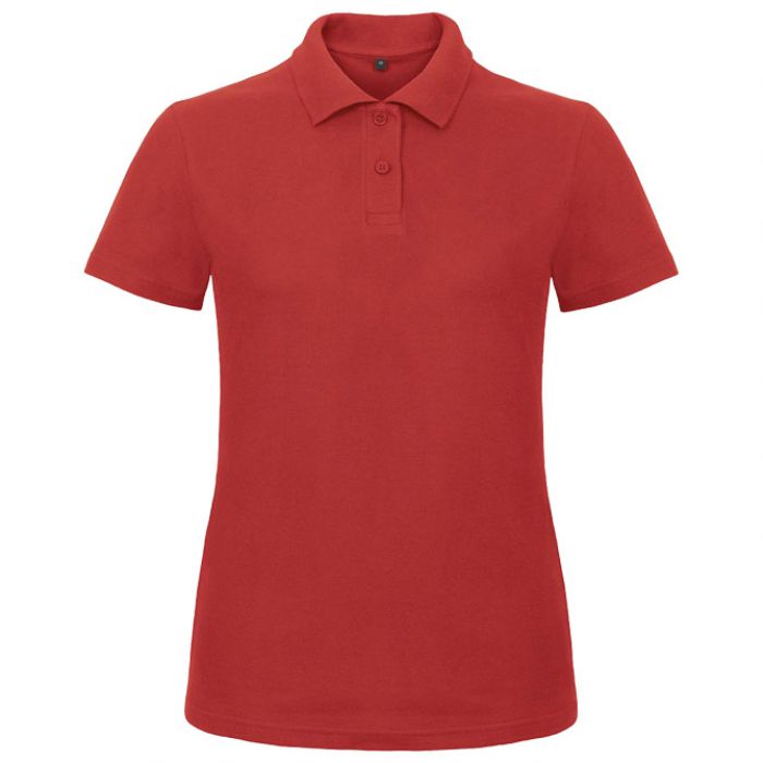 MAJICA KRATKI RUKAVI POLO B&C ID.001/WOMEN 180G - Crvena