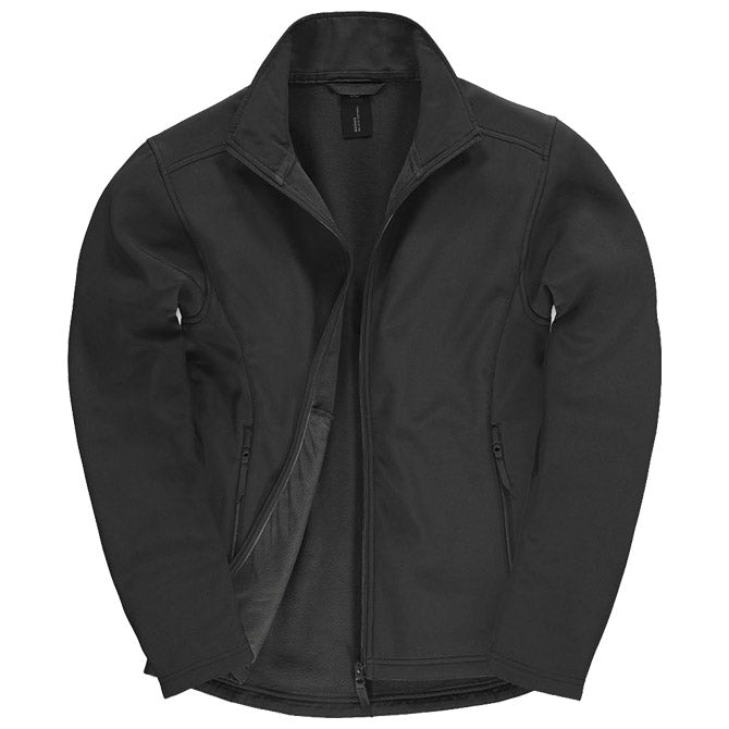 JAKNA Z ZADRGO UNISEX B&C ID.701 SOFTSHELL ČRNA 3XL