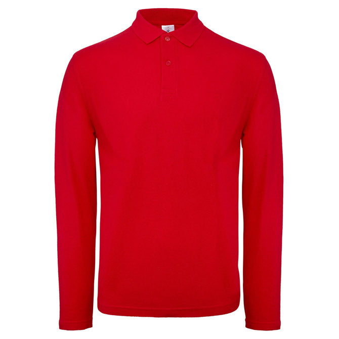 MAJICA DUGI RUKAVI POLO B&C ID.001 LSL 180G CRVENA M