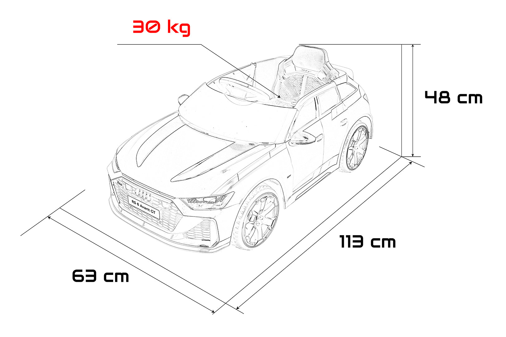 Licencirani auto na akumulator Audi RS6 Avant GT 4x4 - rozi
