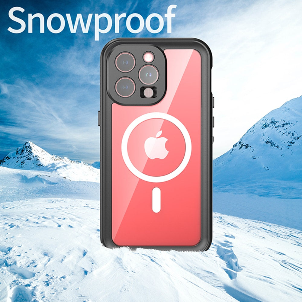 ShellBox – Vodootporna IP68 360° MagSafe maska za iPhone 15 Pro Max – Crna