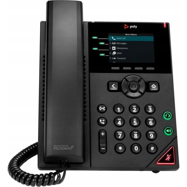 HP Poly VVX 250 4-Line IP Phone and PoE-enabled IP telefon Crno 4 linija LCD