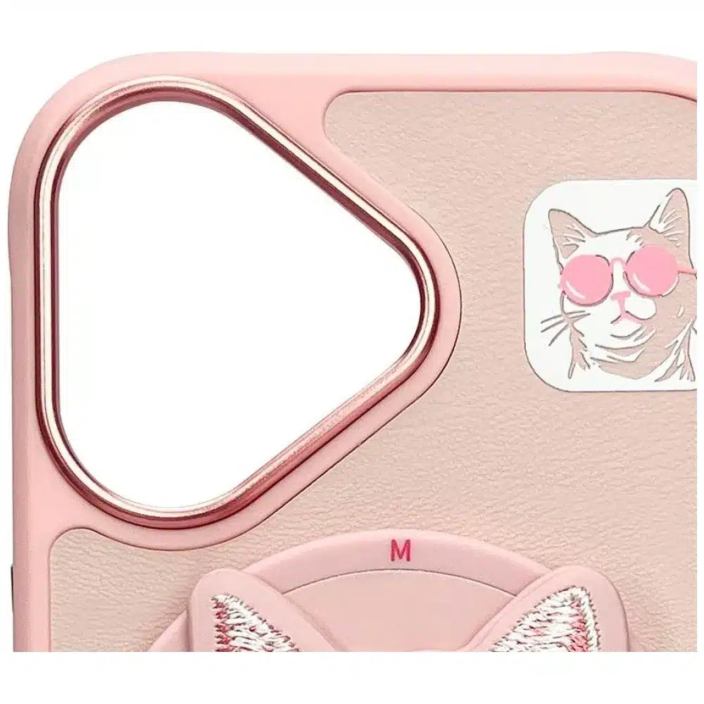 NIMMY GLASSES COOL CAT MagSafe kompatibilna maskica za iPhone 16 roza