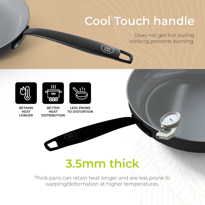 BE Living Frying Pan Essential Black 20 cm