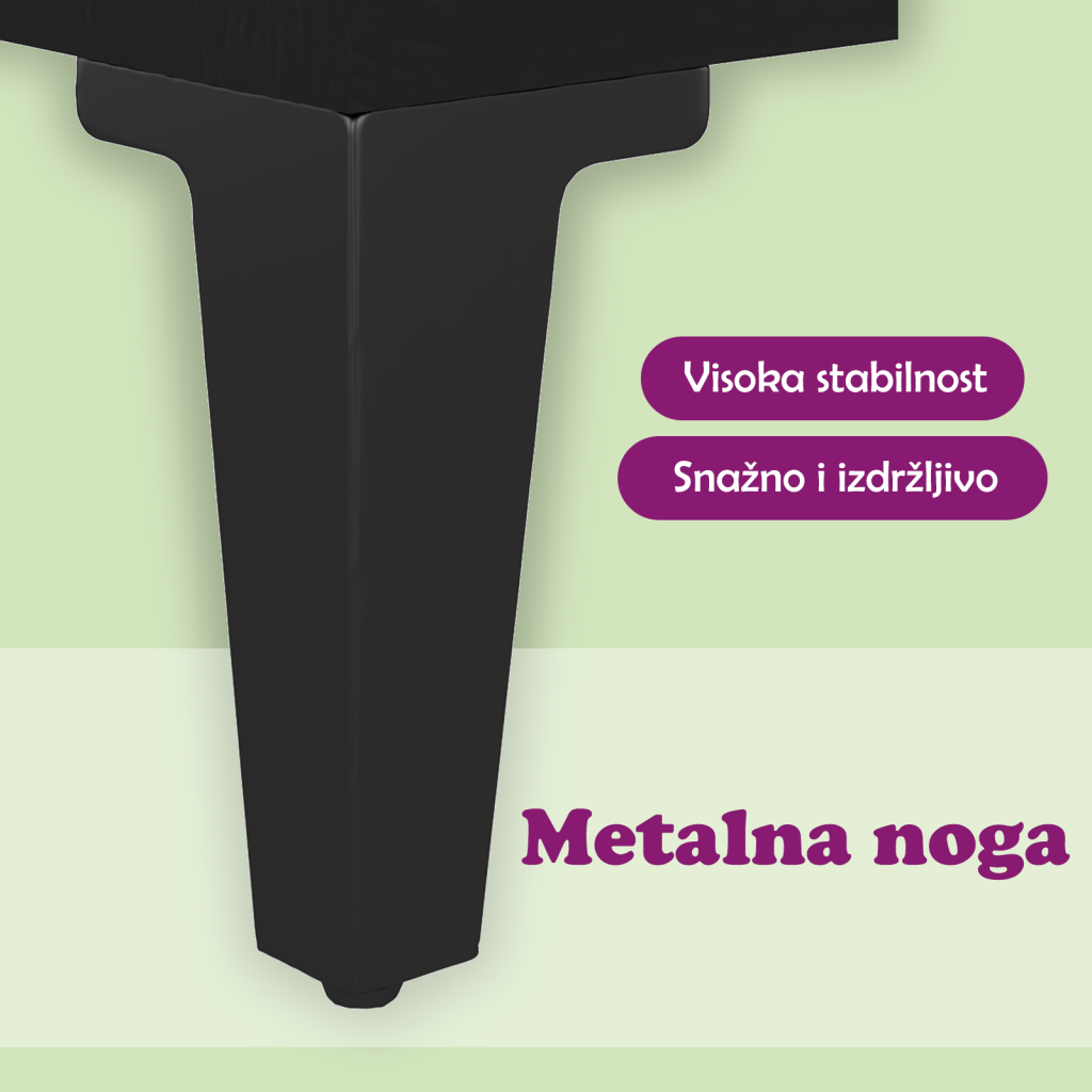 Noćni ormarići 2 kom crni 40 x 35 x 50 cm od konstruiranog drva