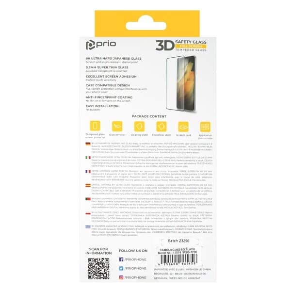PRIO 3D zaštitno staklo od kaljenog stakla za Samsung A53 5G crno