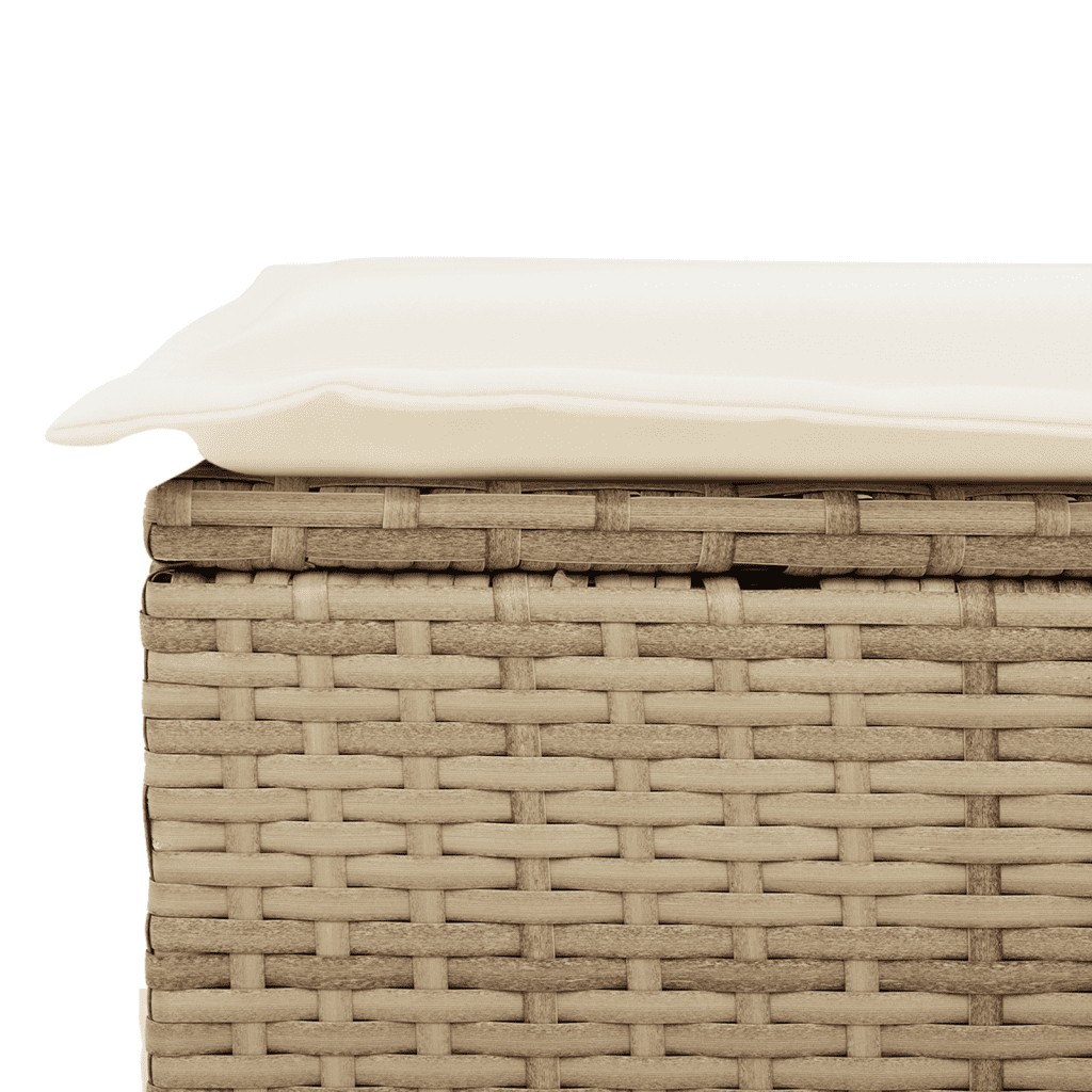 9-dijelni set vrtnih sofa s jastucima bež od poliratana 70 x 62.5 x 69 cm