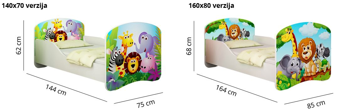 Dječji krevet ACMA s motivom 160x80 cm 14 Goal