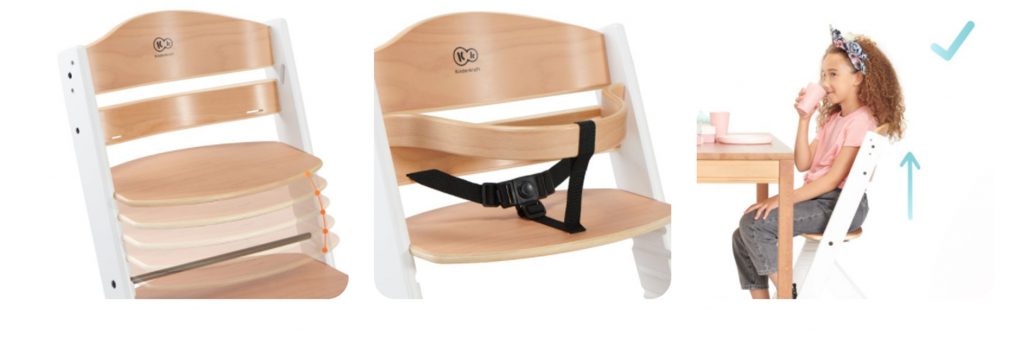 Kinderkraft hranilica ENOCK, wooden