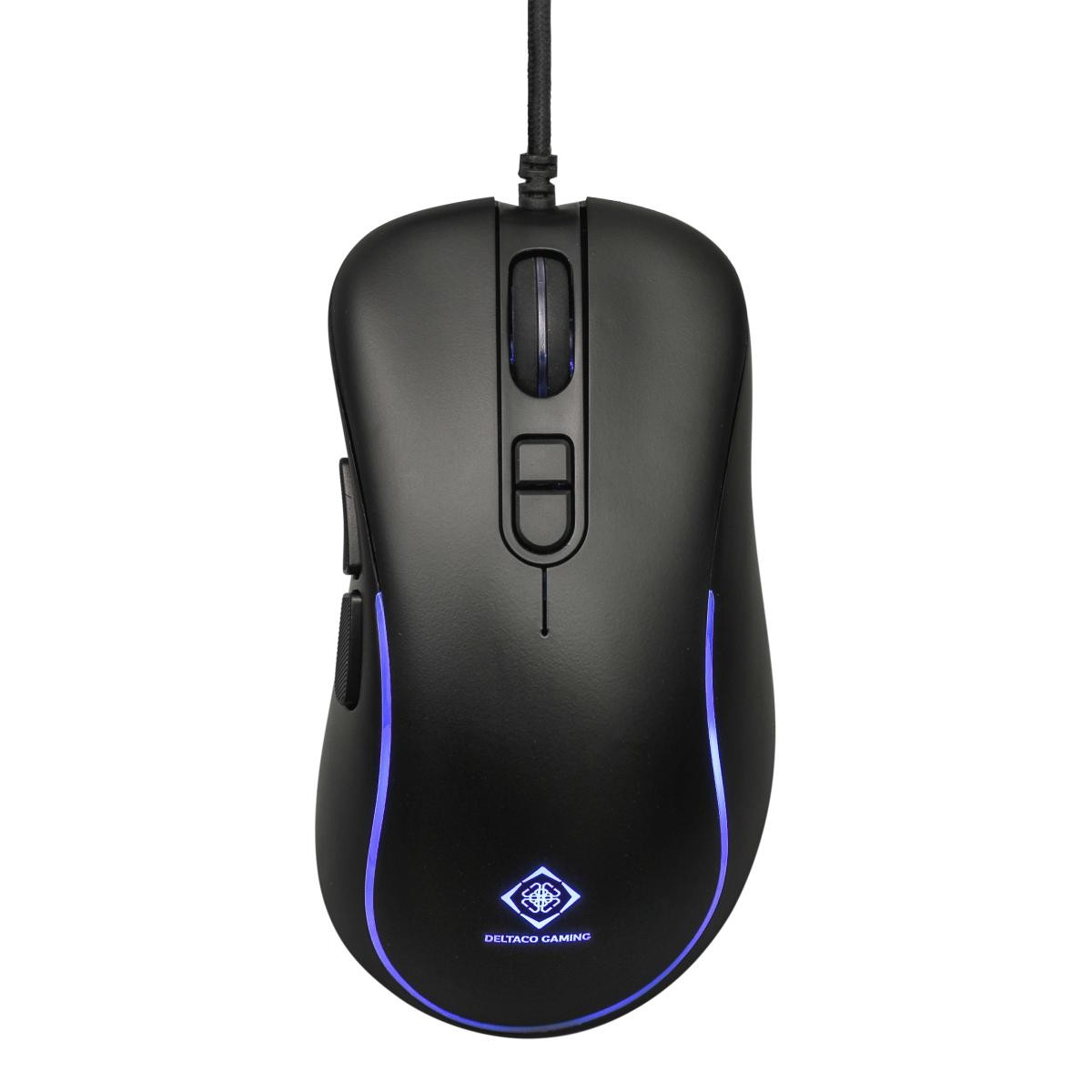 DELTACO GAMING Miš DM120, RGB, 800-3200 DPI, 125 Hz, USB, CRNI