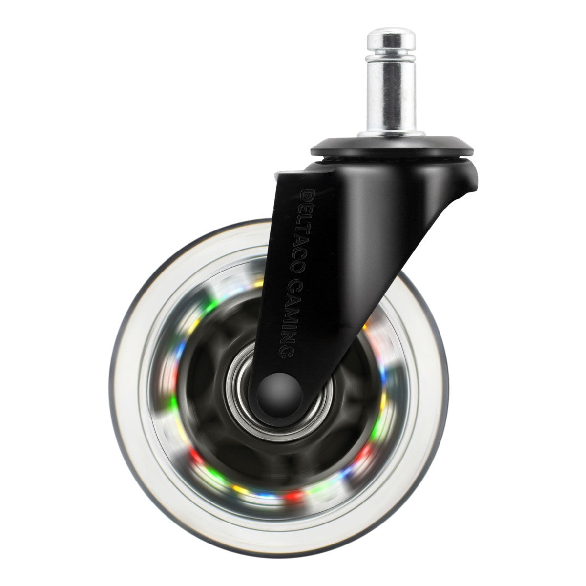 DELTACO Rainbow LED kotačići za igraće stolice, Motion Powered Rainbow LED, 5 komada