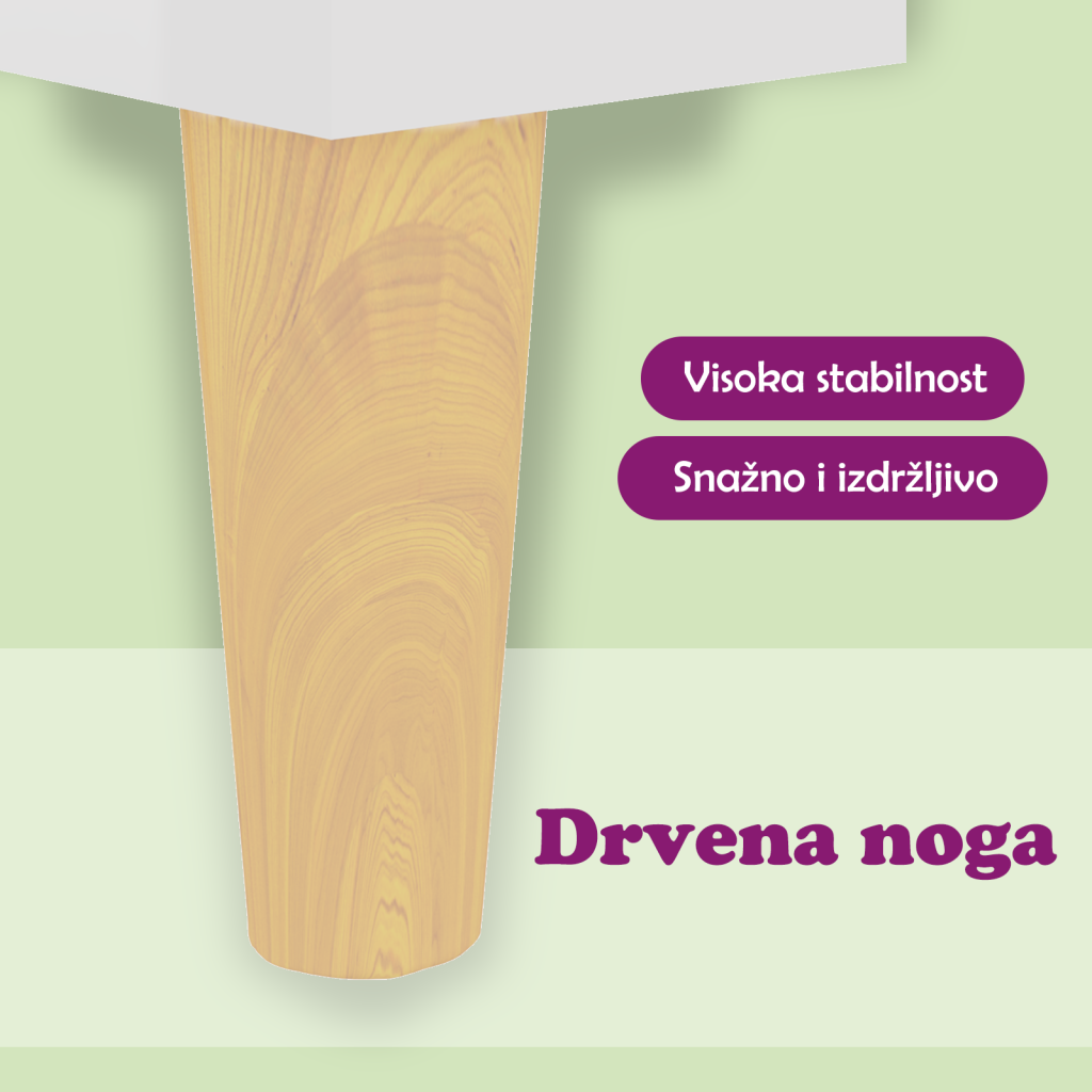 TV ormarić s drvenim nogama sjajni bijeli 103,5x35x50 cm
