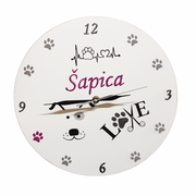 Personalizirani sat za salon Šapica  Š1715