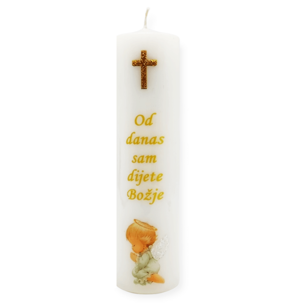 Personalizirana krsna svijeća - srebrna Š1761