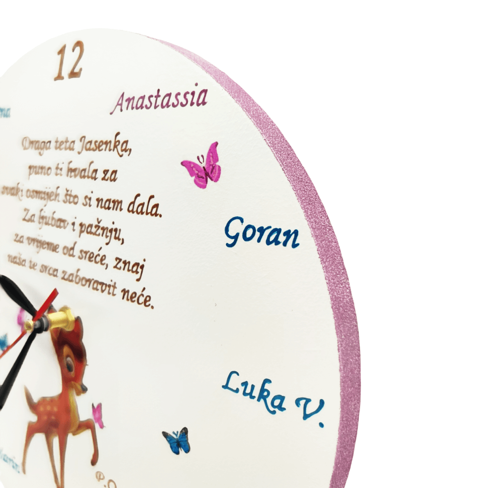 Personalizirani sat za tetu u vrtiću Š1796