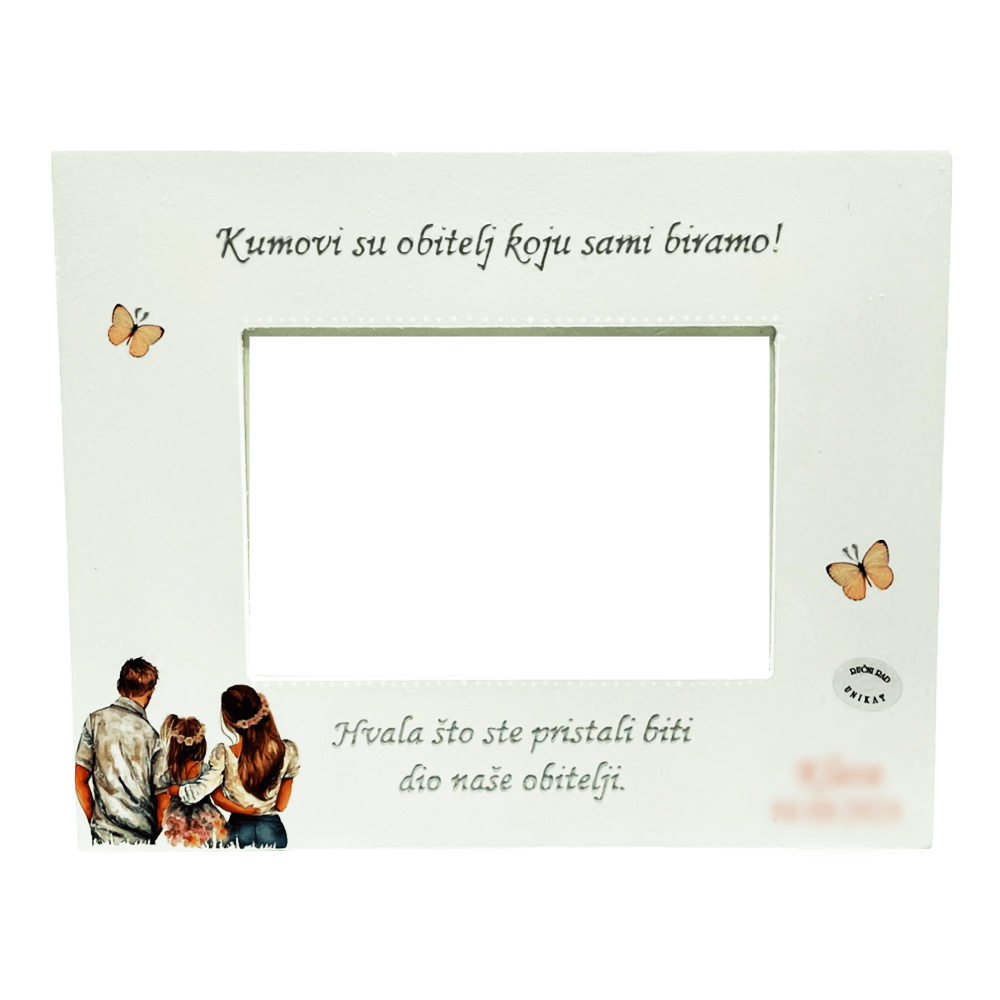 Personalizirani okvir za fotografije – savršen poklon za krsne kumove - 3. - 151159