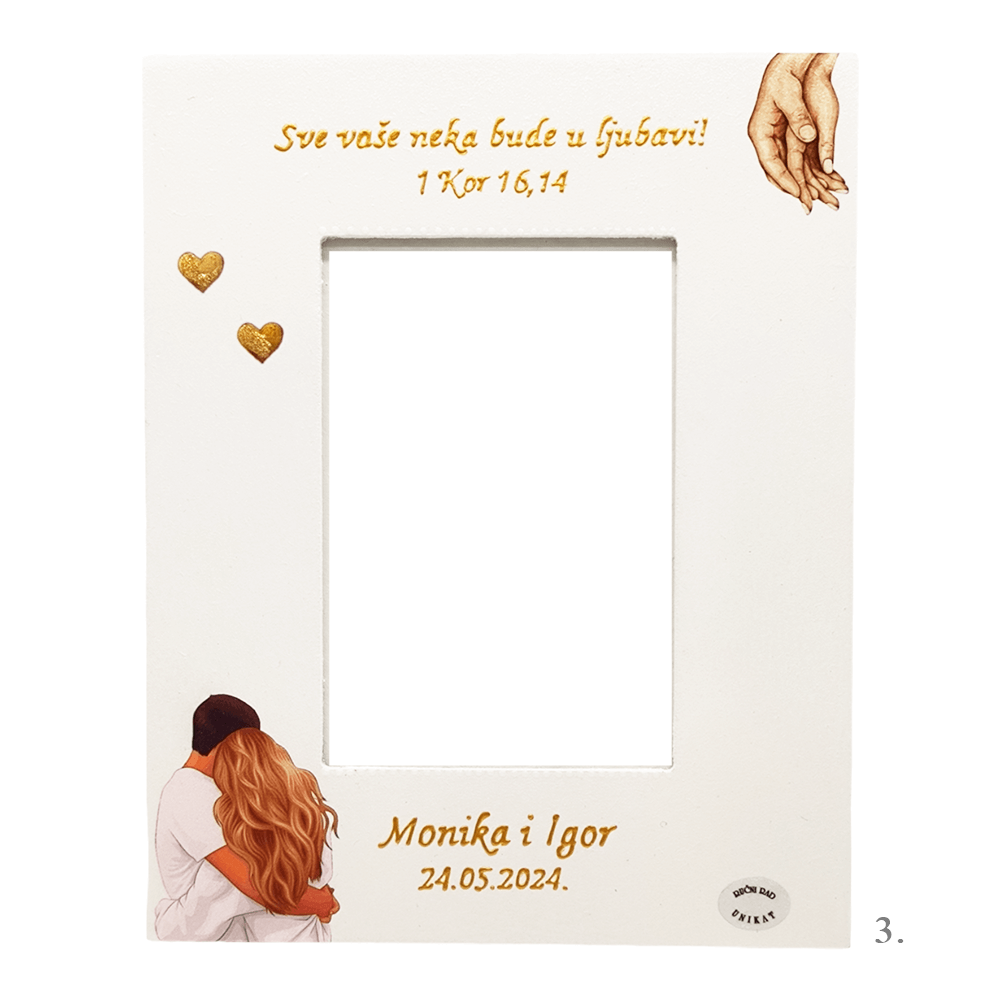 Personalizirani unikatni okviri za fotografije – Savršen poklon za vjenčanje i zaljubljene - 3. - 151173