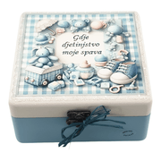 Kutija uspomena, poklon za krštenje, rođendan -  “Gdje djetinjstvo moje spava” - 16x16x10cm - 165200