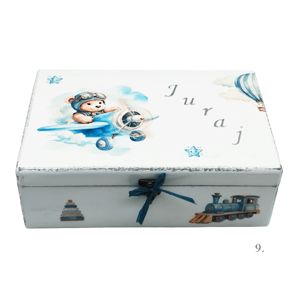 Kutija uspomena personalizirana imenom - poklon za rođenje, krštenje ili rođendan djeteta - 9. 20x30x10cm -154364