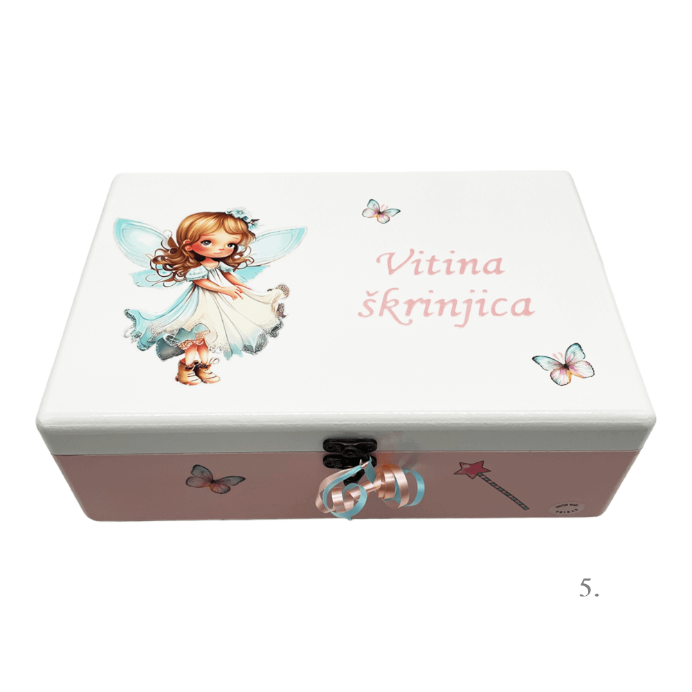 Kutija uspomena personalizirana imenom - poklon za rođenje, krštenje ili rođendan djeteta - 5. 20x30x10cm - 154346
