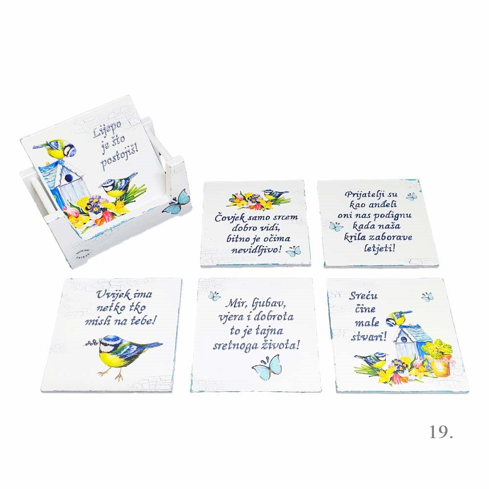 Personalizirani unikatni podmetači za čaše – savršen poklon za rođendan prijateljima, kumovima i roditeljima - 19. - 16343