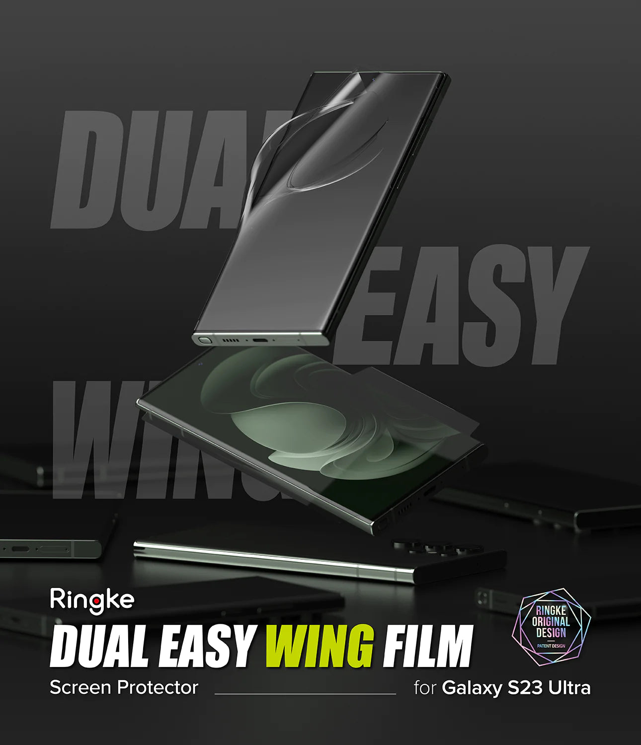 Ringke - Dual Easy WingFull (2 kom) za Samsung Galaxy S23 Ultra - prozirno