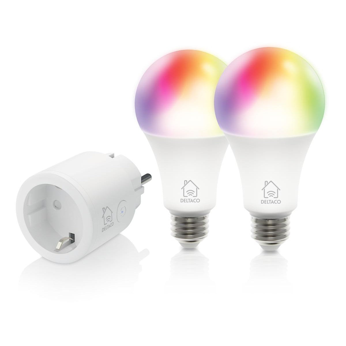 DELTACO SMART HOME Starter Kit 1 (2 Žarulje + 1 utičnica)
