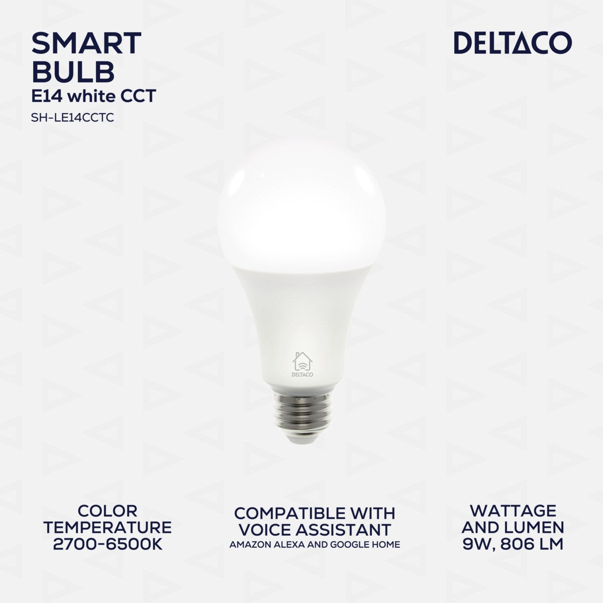DELTACO SMART HOME LED Žarulja E27 BIJELA