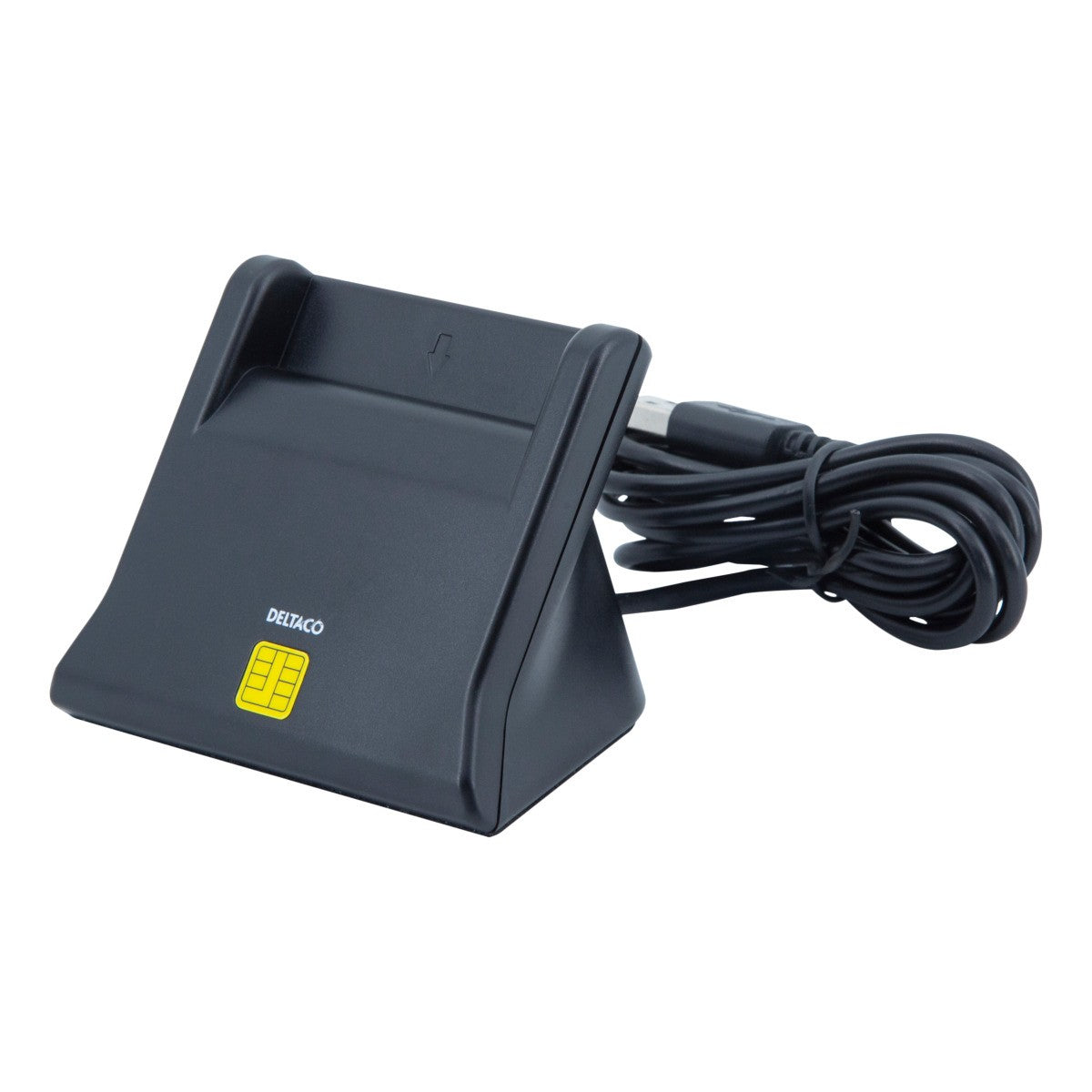 DELTACO Čitač pametnih kartica UCR-156, USB, CRNI