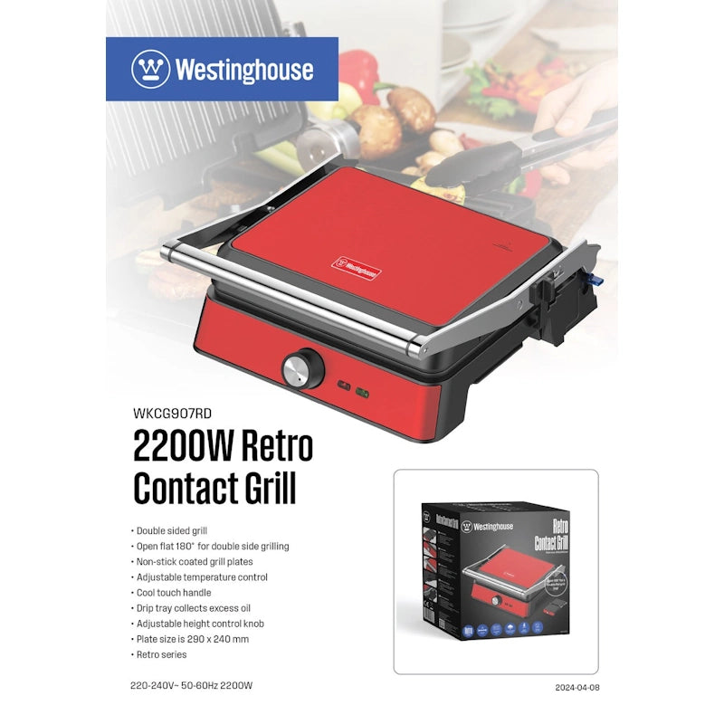 Westinghouse Retro Red contact grill