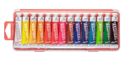 Tempera barva Aero 7,5 ml tubice 14 kos v plastični škatli