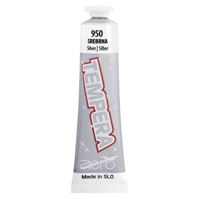 Tempera barva Aero 42ml tuba srebrna
