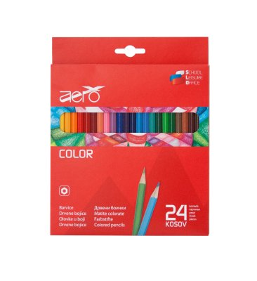 Barvice Aero color, 24 kos v kartonski embalaži
