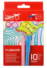 Flomastri Aero 10 kos v kartonski škatli