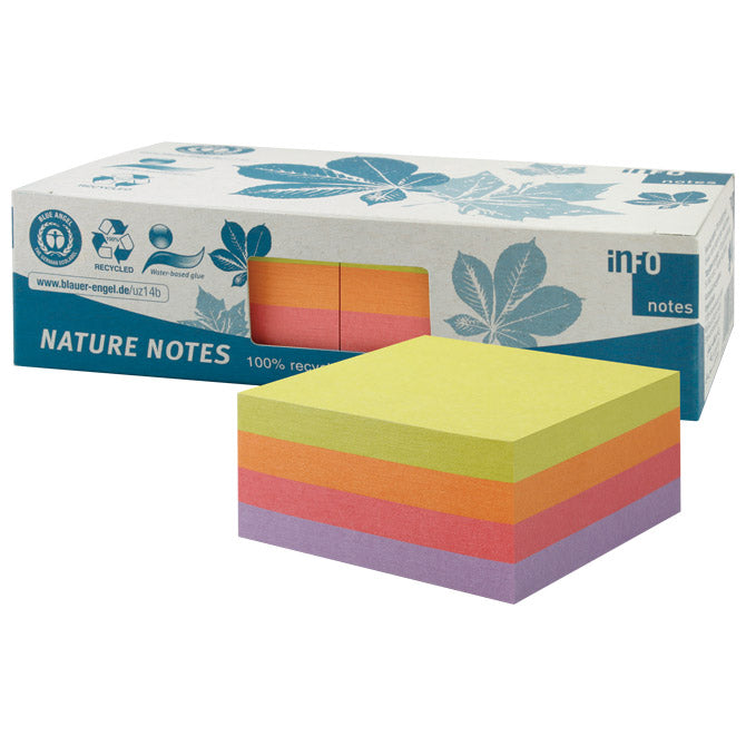 Samolepilna kocka 75x75mm 2x400L Nature Global Notes 5654-97box sortirano